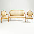 Soffa karmstolar Louis size-stil