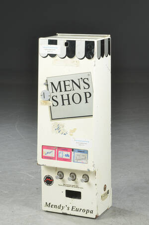 Kondom  toiletartikel automat. 1970erne  Denne vare er sat til omsalg under nyt varenummer 5052879