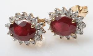 Rubin- og brillant ørestikkere 2