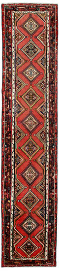 Persisk Hamadan løber, 370X77 cm.