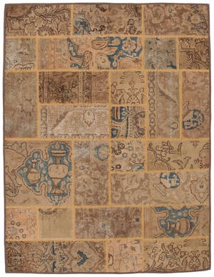 Persisk Patchwork tæppe, 195X148 cm.