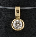 18kt yellow gold pendant set with diamond  0.45ct