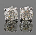 Brilliant-cut diamond earrings, approx. 0.94 ct. 2
