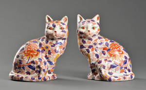 Kinesiske porcelænfigurer af katte 2
