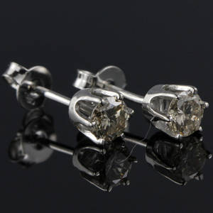 Par brillant ørestikker ca. 0.68 ct.