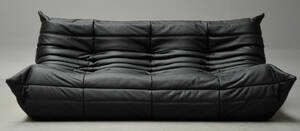 Michel Ducaroy. Tre-personers sofa, model Togo, sort læder  