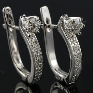 Par brillant ørestikker ca. 1.20 ct.