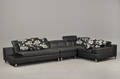 Modulsofa med chaiselong, sort 3