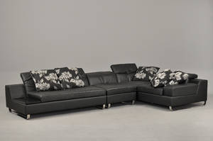 Modulsofa med chaiselong, sort 3