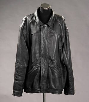 Johs herrejakke af sort læder. Str. 54