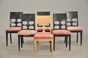 Anton Kiær, møbelsnedker 6 stole hidrørende fra Danske Spritfabrikkers direktionslokaler 6