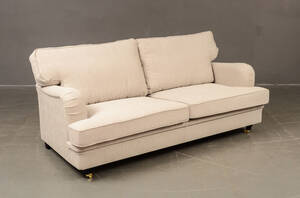 Soffa Howard modell, 3-sits, textil klädsel i beige