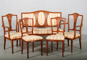 Salongsgrupp mahogny Jugend 1900-talets början 5