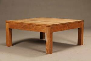 Kvadratisk sofabord af massiv teaktræ