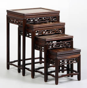 Kinesiske Indskudsborde, rosentræ 4