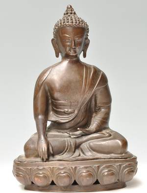 Buddafigur i bronce