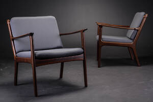 Ole Wanscher. Hvilestole model 112 i mahogni 2