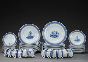 Tranquebar skibs service Royal Copenhagen  bestående af  60 dele.