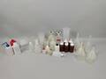 Parti laboratorieutrustning, Flaskor, Trattar m.f, Plast