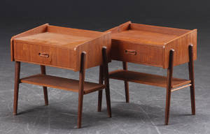 Dansk møbelproducent. Par sengeborde, teak 2