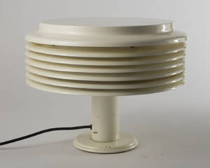 Tischleuchte  Lampe, Metall, Weiß, 1980er Jahre