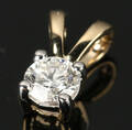 Vedhæng af guld 14 kt med brillant ca 0.19 ct