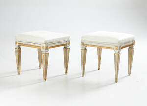 Taburetter gustavianska lindomearbeten