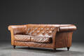 Tre-pers. sofa, cognacfarvet læder
