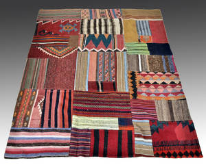 Persisk Patchwork kelim, 210 x 176 cm