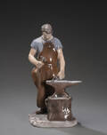Bing  Grøndahl. Figur Smeden. af porcelæn