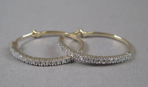 Par brillant creoler ca. 0.56 ct 2