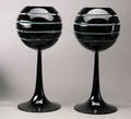 Par Manhattan bordlamper, sortlakeret aluminium 2