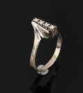 Ring, 14 kt hvidguld