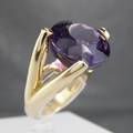 Ring mit Amethyst - Handarbeit