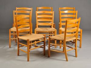 Kaare Klint 1888-1954. Otte kirkestole, model 4133 8
