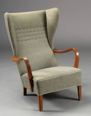 Dansk møbelproducent. Øreklapstol, 1940erne