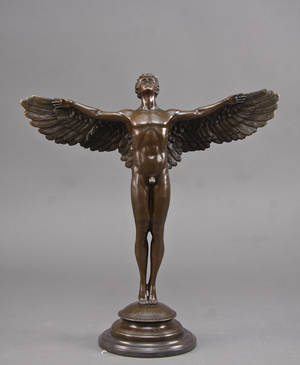 Bronzefigur forestillende Ikaros