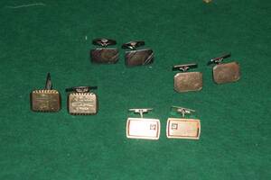 4 par manschettknappar silver