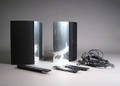 Bang  Olufsen. Beolab 4000-højttalere samt Beo4 fjernbetjening 3