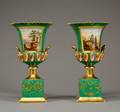 Par Louis Philippe prydvaser af porcelæn, ca. 1840. 2
