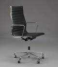 Charles Eames. Kontorstol model EA-337, Aluminum Group Executive chair, sort læder 