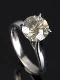 Diamantring i 14 kt hvidguld, brillant ca. 2.50 ct 