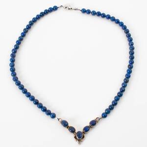 HALSBAND Silver och lapis