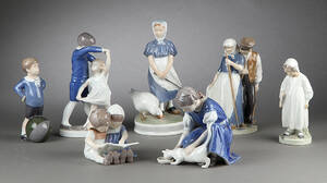 Royal Copenhagen og Bing  Grøndahl. En samling figurer af porcelæn 7
