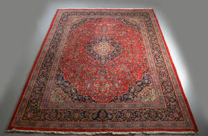 Persisk Mashad tæppe, uld på bomuld, 384x300cm