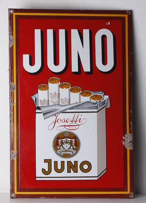 Emaljeskilt. Juno