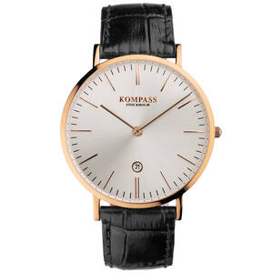 Kompass herrur, Nautilus Rose Gold, silversvart