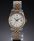 Rolex Datejust. Herreur i 18 kt. rødguld og stål med lys skive, ca. 1968