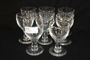 8 TJOCKA GLAS PÅ FOT, H 16 CM