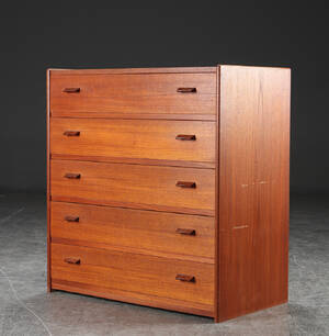 Kommode af teak, 1950erne